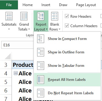 PivotTable from PivotTable 2